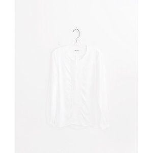 Anecdote White Long Sleeve Button Down Blouse 10